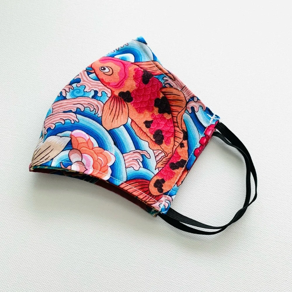 NEW Handmade Koi Fish Print Face Mask